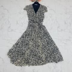 美品✨ポロラルフローレン ラップワンピース カシュクール マキシ丈 花