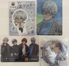 にじさんじ イブラヒム ステッカー チェキ・カード 缶バッジセット