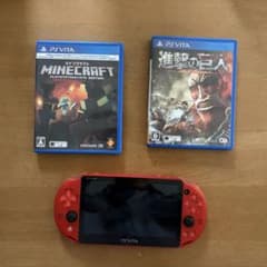 PS Vita 本体 レッド ソフト2本付きのサムネイル
