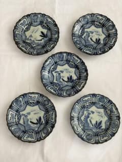 古染付　李朝　古玩　鳥の図　中皿　１客 Yahoo!オークション -「李朝 染付」の落札相場・落札価格