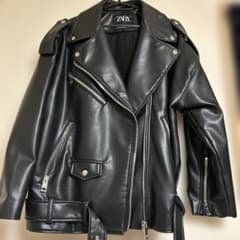 ZARA ブラック ライダースジャケット Mのサムネイル