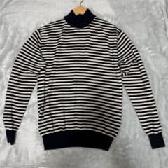 COMOLI】値下げ！コモリカシミヤ100% ボーダーニットサイズ3 L相当 