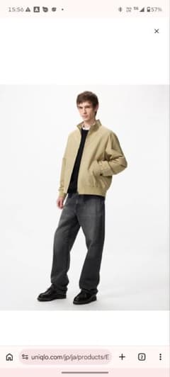 定価￥6990UNIQLO ハリントンジャケットユニセックス ベージュ L 