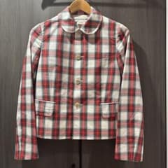 コムデギャルソンガール タータンチェックジャケット コムデギャルソンガール GIRL タータンチェック 縮絨ジャケット