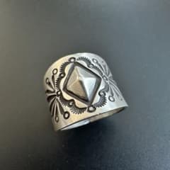 Navajo Herman Smith スタンプワーク リング 20号 - メルカリ