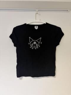 クロミ ラインストーン 半袖Tシャツ ブラック　y2k ゎのサムネイル