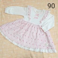 90センチ クーラクール チェック柄ワンピースのサムネイル