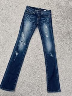 ☆値下げ！！超美品☆【moussy】ダメージデニム スキニーのサムネイル