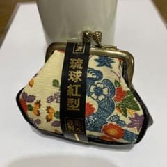 琉球紅型 がま口財布 花柄のサムネイル