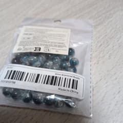 8mm スキャッタービーズ 青と透明のサムネイル