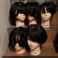 カットウィッグ　メンズカットなどの練習用に　5体セットのサムネイル