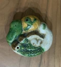 希少　中国　漳州窯　三彩野菜　水滴　明時代末期 希少 中国 漳州窯 三彩野菜 水滴 明時代末期 - メルカリ