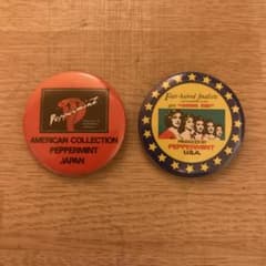 80年代当時物 50's Peppermintペパーミント缶バッジ2個セット - メルカリ