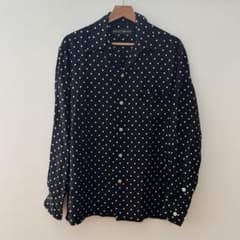 WACKO MARIA DOTS OPEN COLLAR SHIRTS BK M - メルカリ