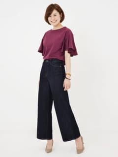 UNIQLOユニクロ   ハイライズワイドジーンズのサムネイル