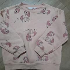 H&M ユニコーン柄 トレーナー ピンク 110cm - 4