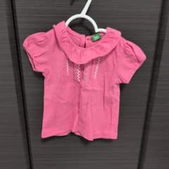 RAG MART ピンク フリル襟 半袖Tシャツのサムネイル
