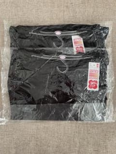 ユニクロ　ヒートテック　ブラUネックT（八分袖）Black 2枚セット　Mのサムネイル