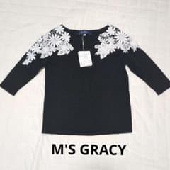 M'S GRACY フラワーレース カットソー ブラック サイズ38のサムネイル