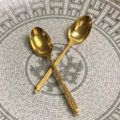希少⭕️ クリストフル リュバン K24ゴールドプレート モカスプーン 2本 希少⭕️ クリストフル リュバン K24ゴールドプレート モカスプーン 2