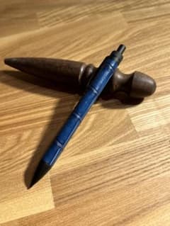 Thumbnail of 革軸ペン 藍染クロコダイル 本革 加藤金属