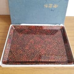 未使用】 ◇ 津軽塗 ◇ 天然木 唐塗り 呂 長角盆 33cm - メルカリ