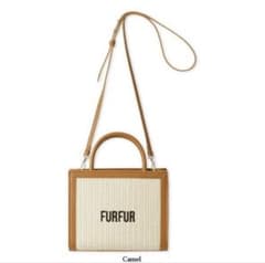 FURFUR 라피아 토트 백 카멜