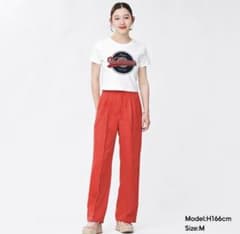GU ジーユー カラースラックス 赤 レッドのサムネイル