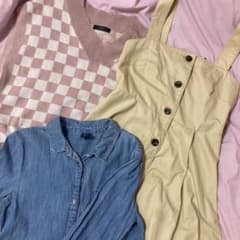 レディース服まとめ売り　カジュアル　ジャンパースカート　デニムワンピース　GAPのサムネイル