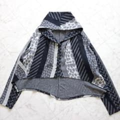 慈雨 センソユニコ 変形 総柄 カーディガン