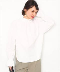 フリルカラー袖ギャザーブラウスのサムネイル