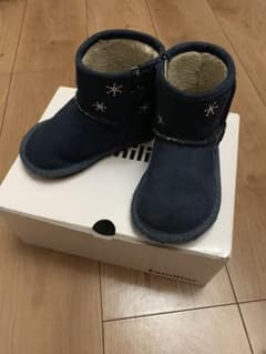 ファミリア ムートンブーツ 13cm  紺色のサムネイル