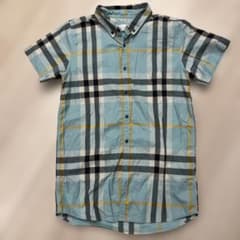 BURBERRY バーバリー　ノースリーブ　ポロシャツ ノバチェックL 水色 BURBERRY バーバリー ノースリーブ ポロシャツ ノバチェックL 水色