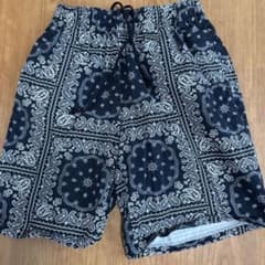 AZ BY MOUSSY ペイズリー柄 ハーフパンツ ブラック Lのサムネイル