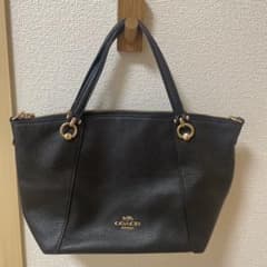 COACH レザー ショルダーバッグ ブラックのサムネイル