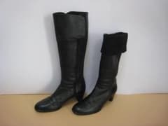 美品　本革２WAY ロングブーツ　　２３．５EEEのサムネイル