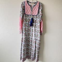 sz blockprints 花柄ロングワンピース 未使用級◇SZ BLOCKPRINTS ワンピース 花柄 ロング - メルカリ