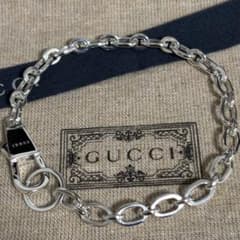 GUCCI 新品同様品 old gucci シルバーチェーンブレスレット 刻印 