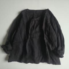 美品】ネストローブ ブラウス ギャザー 麻 リネン ゆったり 洗える 春