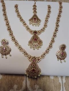 インド風 ネックレス ピアス ティッカ 3点セットのサムネイル