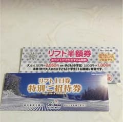 リフト券 一日券 半額券のサムネイル