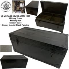 US VINTAGE 50s US ARMY 1955 ミリタリーボックス 黒P - メルカリ