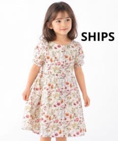 SHIPS KIDS シップス リバティ 半袖 ワンピース 110cm フラワーのサムネイル