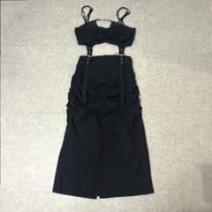 MAISON SPECIAL 2WAYワッシャー ビスチェワンピース　ネイビー