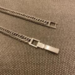 シルバー925 12面カットトリプル ロジウムコーティング 喜平ネックレス