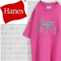【アメリカ産】ヘインズHanes 半袖Tシャツ ホノルル 刺繍ロゴ 412のサムネイル