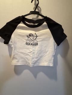 GLAMOUR ラグラン クロップド丈 Tシャツのサムネイル