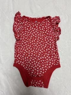 【未使用】　baby GAP フラワープリントロンパース 12-18monthsのサムネイル