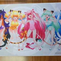 新品未使用 デスクマット90シリーズ ボンバーガール集合イラスト