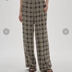 Checkjacquard Tuck Trousersのサムネイル